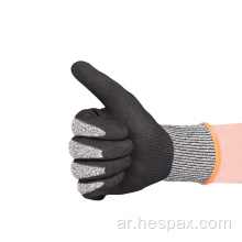Hespax Nylon Sandy Nitrile Mechanic Gloves